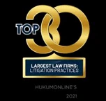 9th of Top 30 Largest Law Firms — Litigation Practice 2021 — Hukumonline